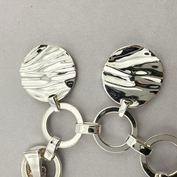 RLM Robert Lee Morris Bracelet Charm Round Modernist Bronze Sculptural QVC 78g - Picture 5 of 14